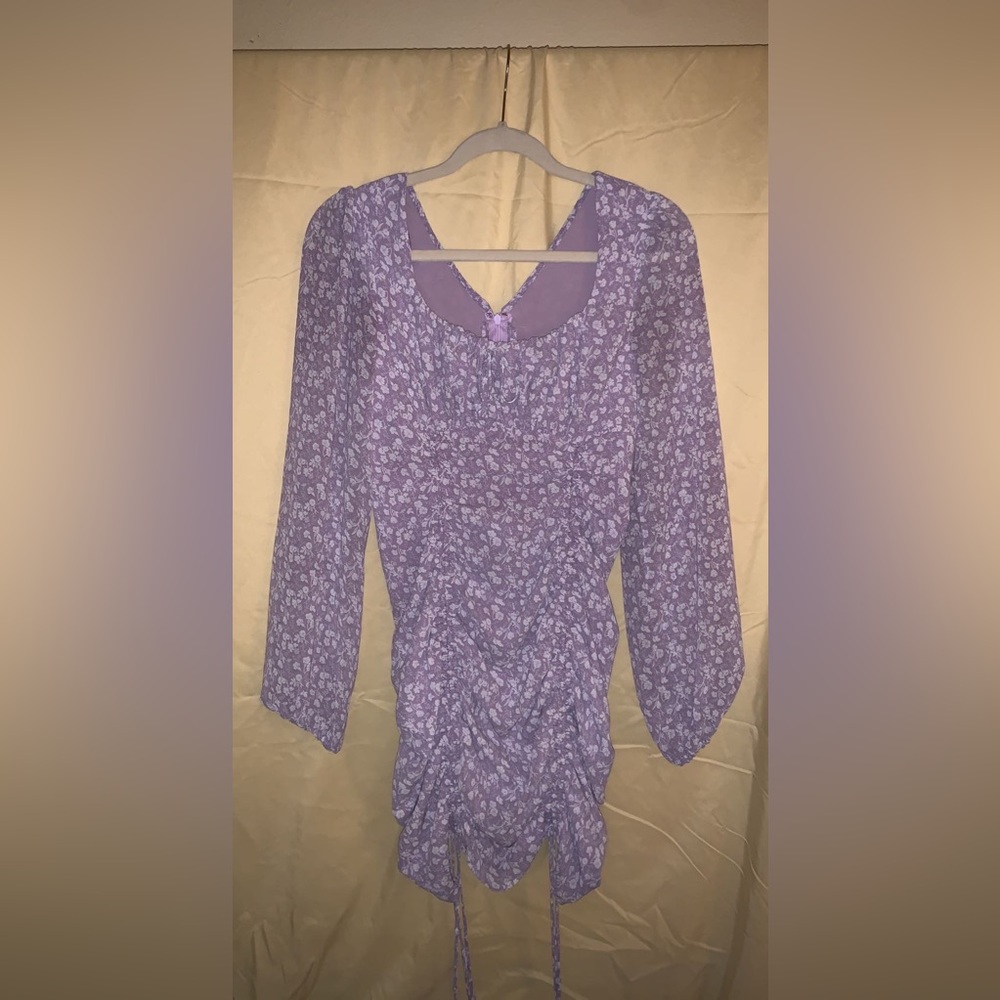 Lavender body con loose sleeve dress